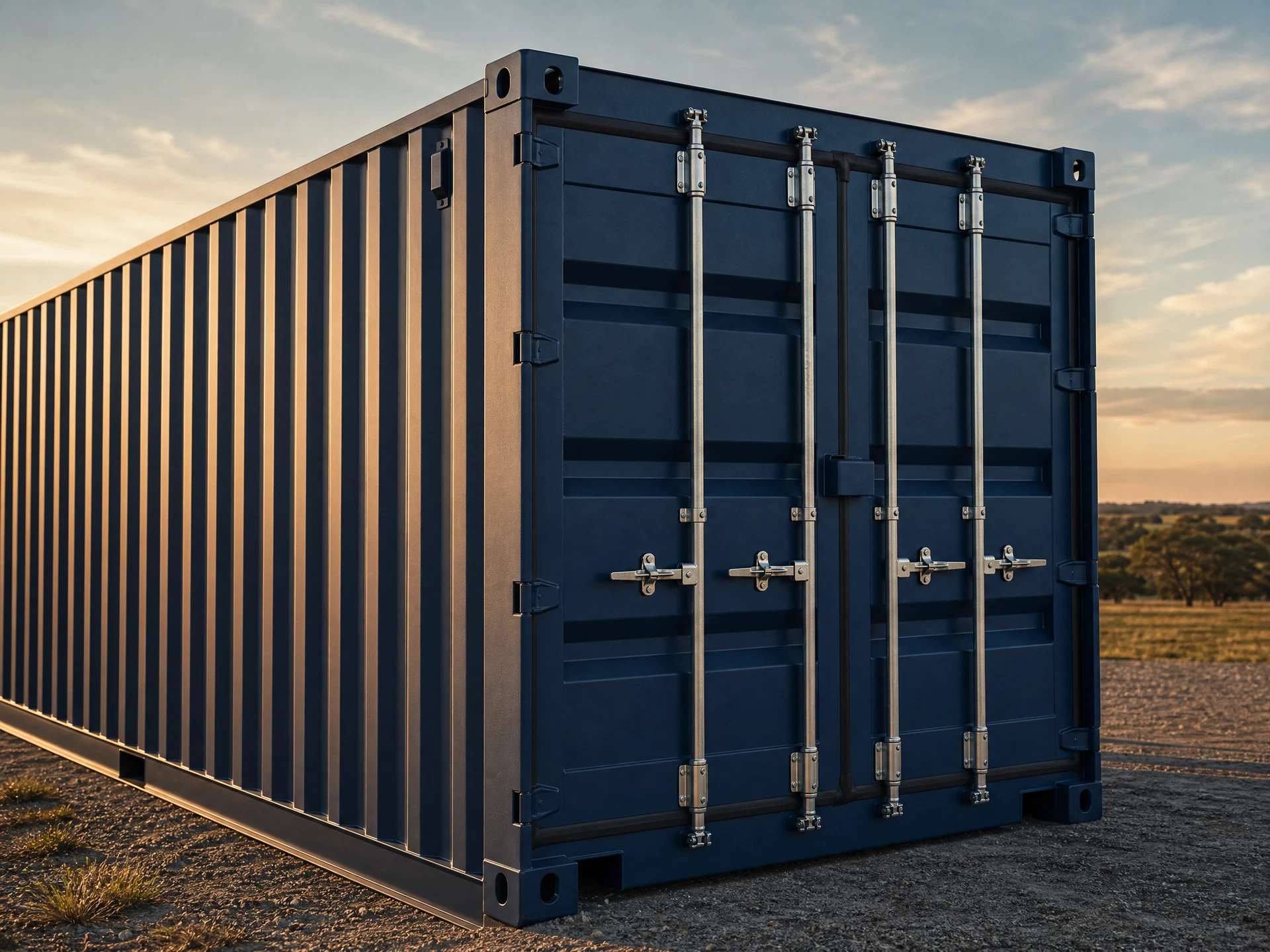 Shipping container corner and cargo door hardware